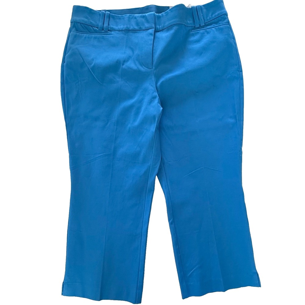 Cropped Straight-Leg Women’s Pants in Bright Blue